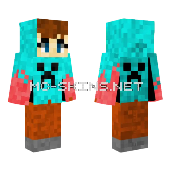 Creeper Boy Hoodie, front and back