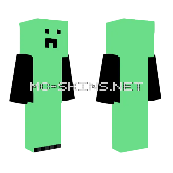 Creeper But Bad Minecraft skin, front and back
