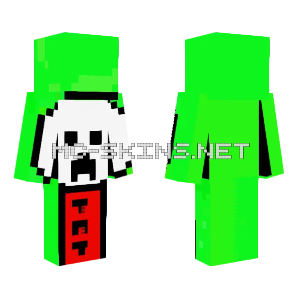 Creeper Dream Minecraft skin, front and back