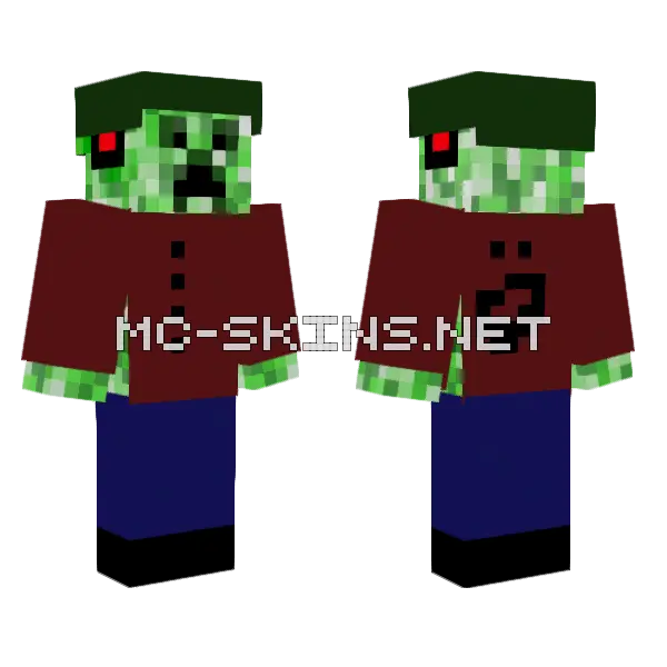 Creeper Gaming Minecraft skin, front and back