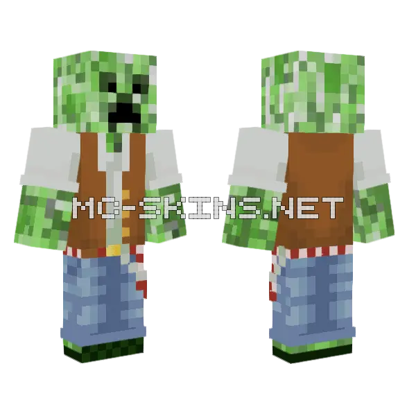 Creeper Guy Minecraft skin, front and back