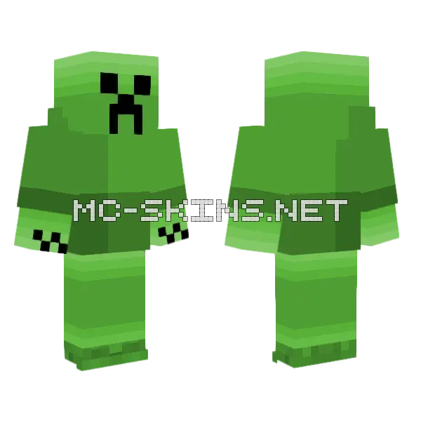 Creeper Hoodie Minecraft skin, front and back