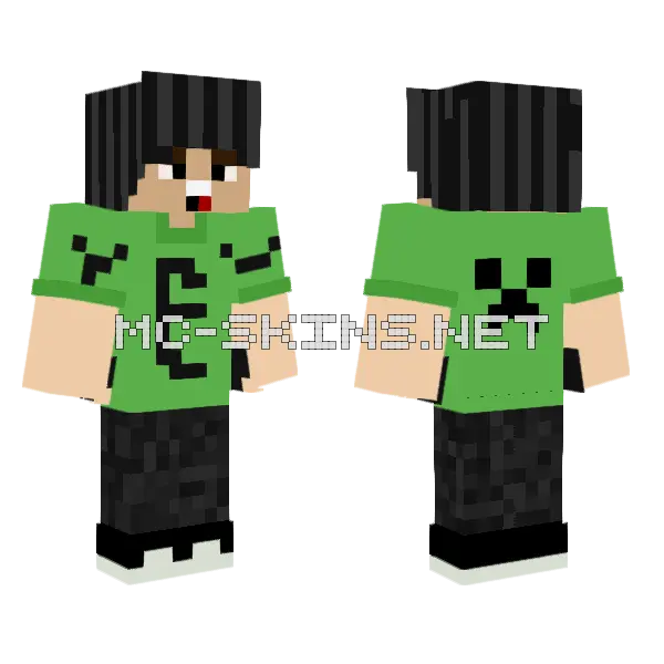 Creeper Hoodie Boy, front and back