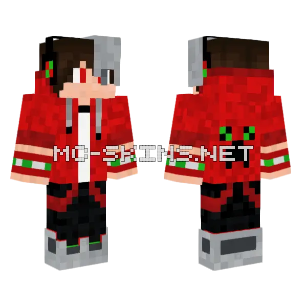 Creeper Hoodie Boy, front and back