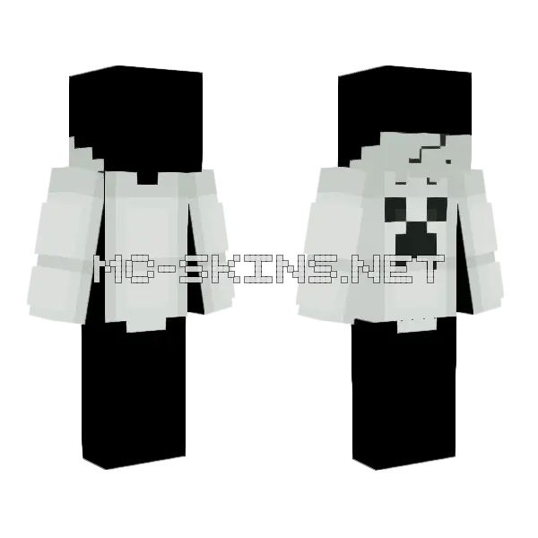 Creeper Hoodie Minecraft skin, front and back
