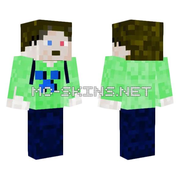 Creeper Man Minecraft skin, front and back
