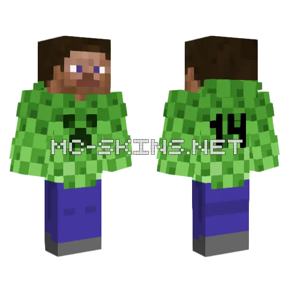 Creeper Suit Minecraft skin, front and back