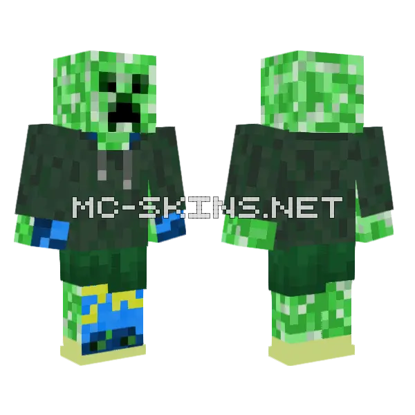 Creeper Summer Skin Minecraft skin, front and back