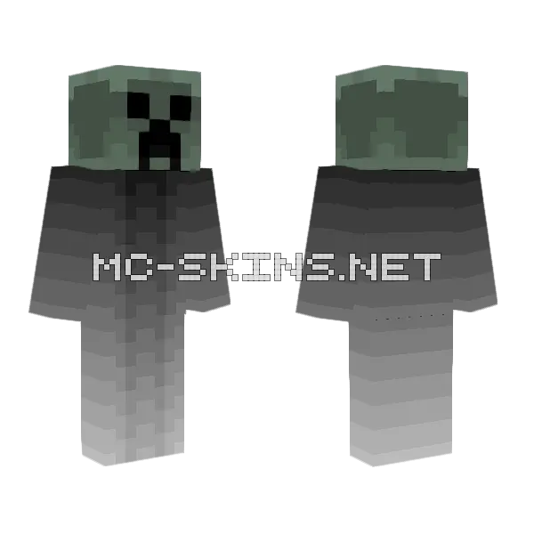 Creeper Wolf Hybrid Minecraft skin, front and back