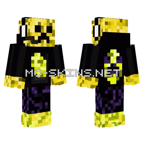 Creeper Yellow Skin Minecraft skin, front and back