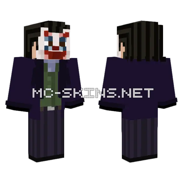 Creepy Clown Skin Minecraft skin, front and back