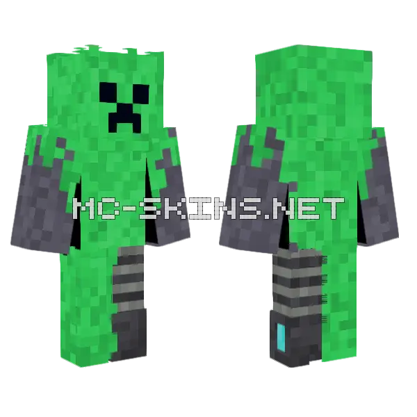 Creepy Creeper Landscape Minecraft skin, front and back