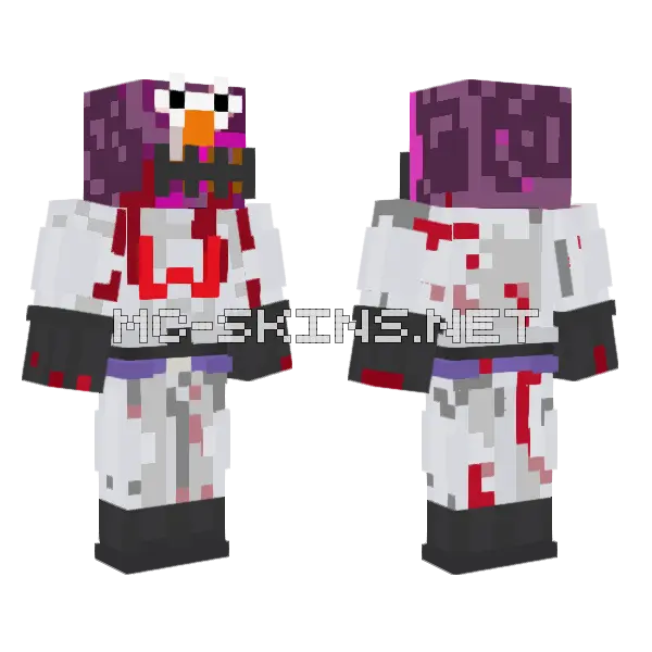 Creepy Elmo Rocket W Minecraft skin, front and back