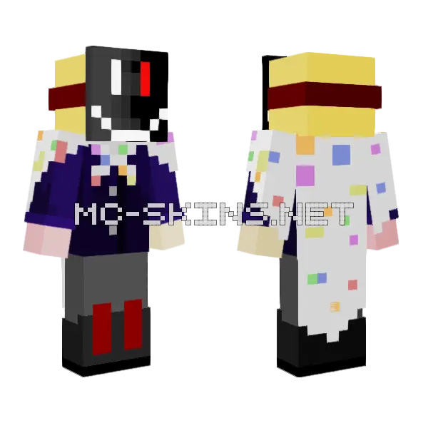 Creepy Masked Boy, front and back