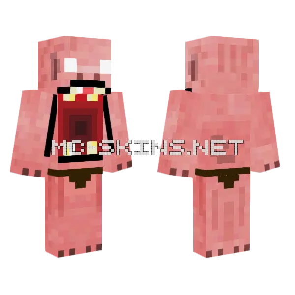 Creepy Pig, front and back