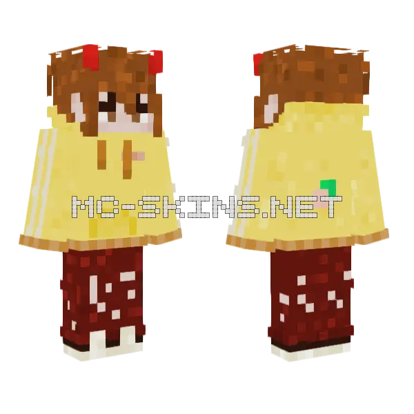 Crimson Cowboy Skin Minecraft skin, front and back