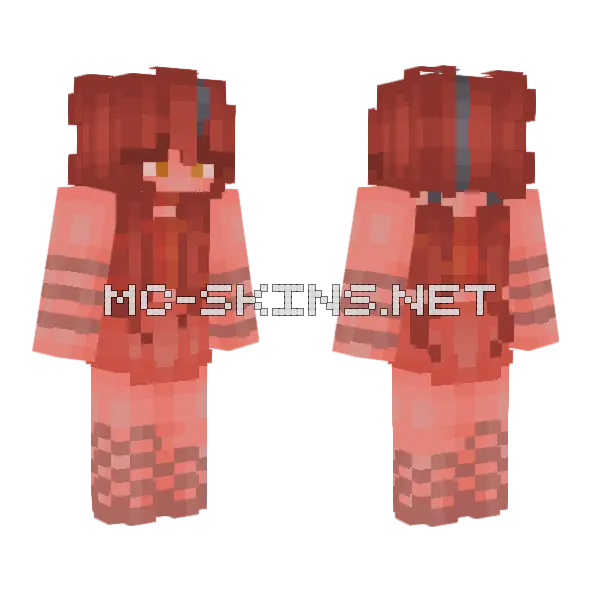 Crimson Forest Monster Minecraft skin, front and back