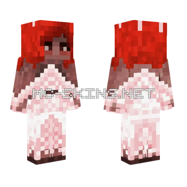 Crimson Kimono Girl, front and back