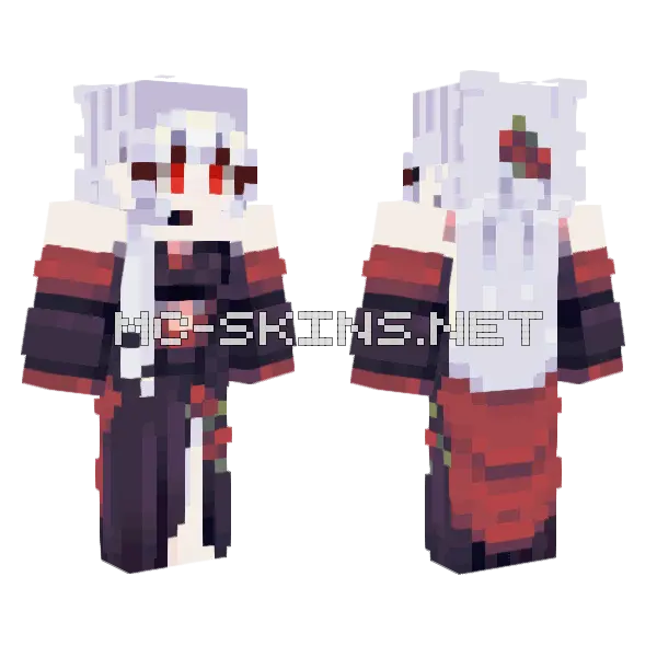 Crimson Kimono Warrior, front and back