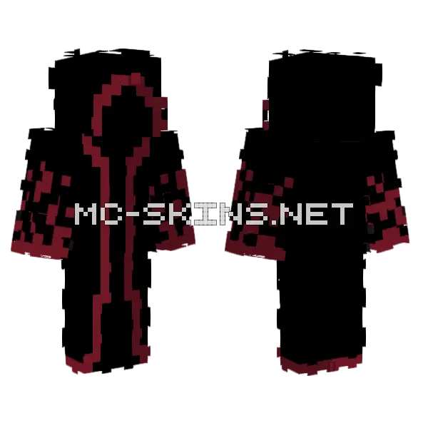 Crimson Mage Minecraft skin, front and back