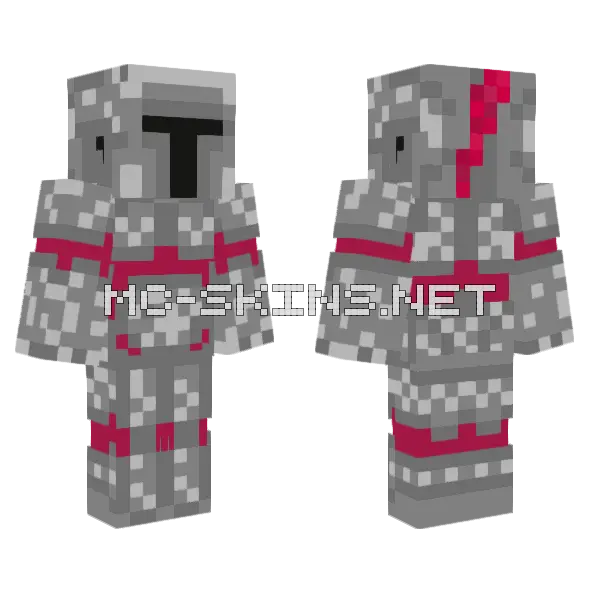 Maroon Knight Armor, front and back