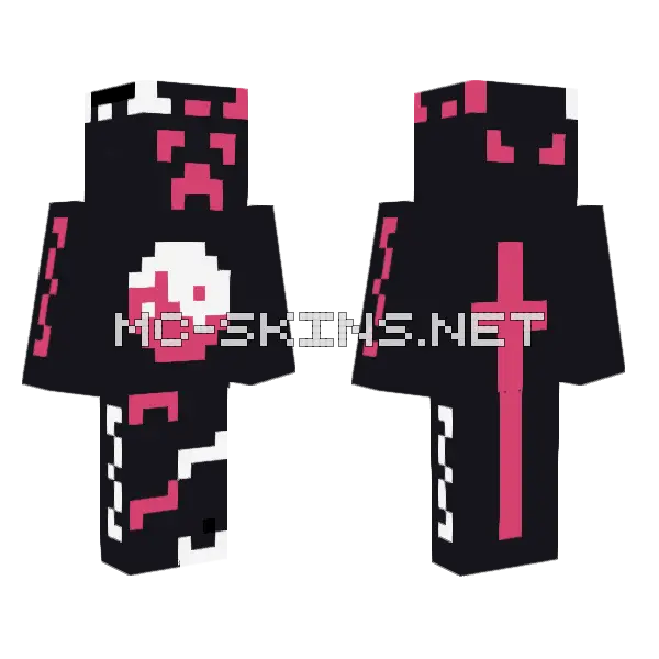 Crimson VX Minecraft skin, front and back
