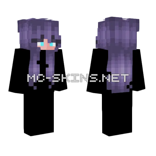 Crisp Morning Lavender Girl Minecraft skin, front and back