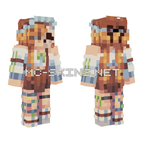 Crispy Cool RCE Minecraft skin, front and back