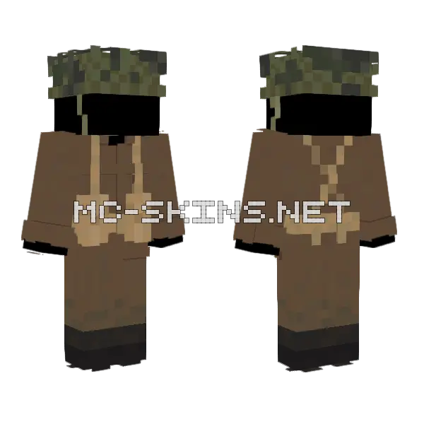 Crusalis Canadian Infantry Minecraft skin, front and back