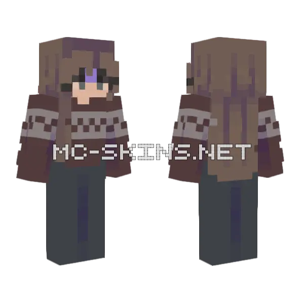 Crushed Candycanes Minecraft skin, front and back