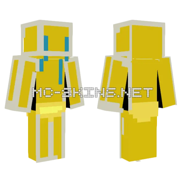 Crying Noob Minecraft skin, front and back