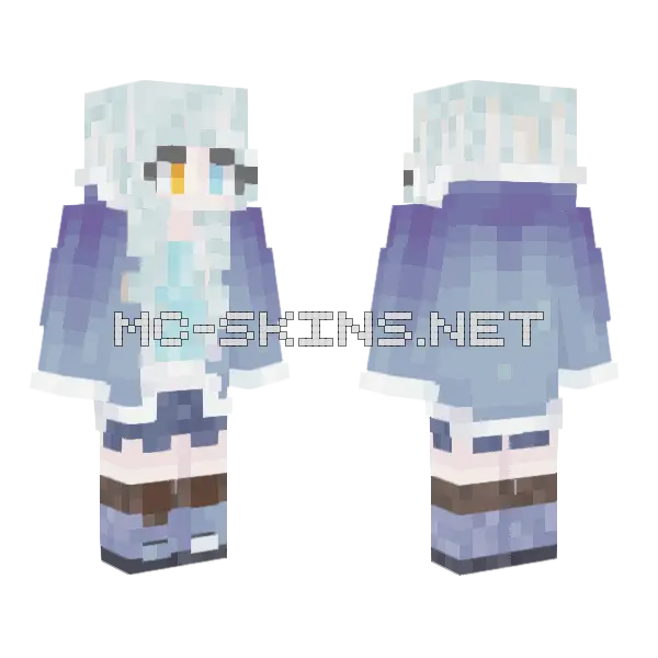 Crystal Auradon Minecraft skin, front and back