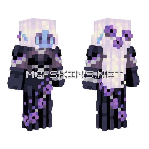 Crystal Duration Elli OC V3 Minecraft skin, front and back