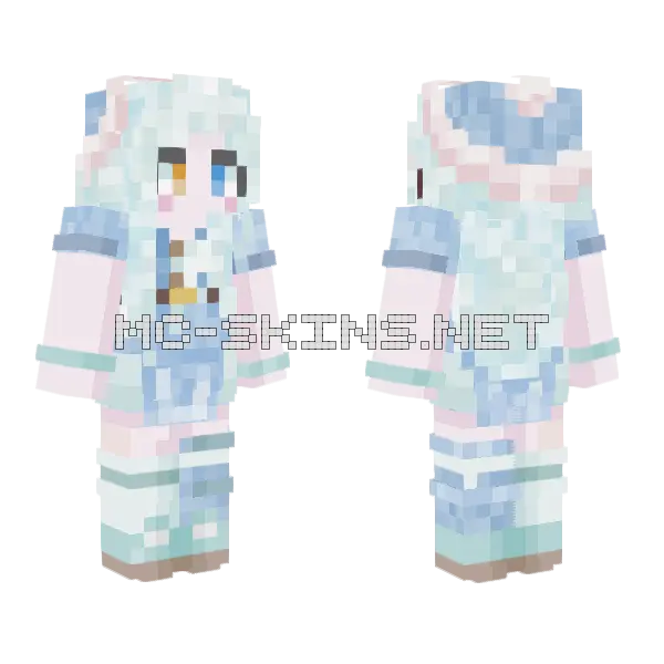 Crystal Historica 1 1 Minecraft skin, front and back