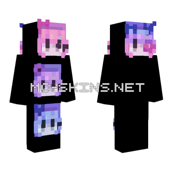 Crystal Light Minecraft skin, front and back