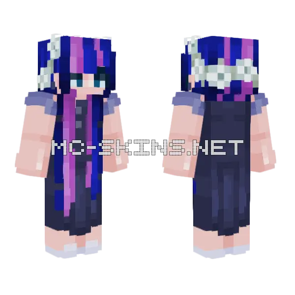 Crystal Light Rce Minecraft skin, front and back