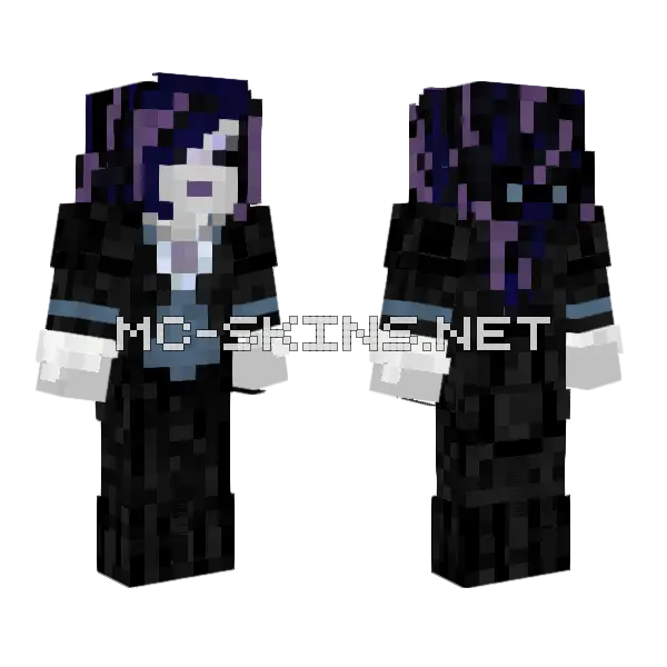 Crystalfier Sarissa Thin Minecraft skin, front and back