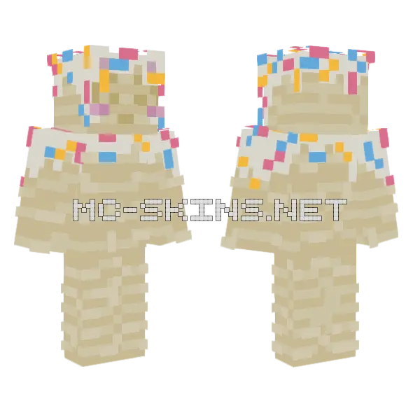 Cubcake Minecraft skin, front and back