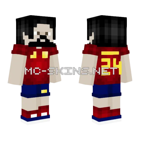 Cucurella Minecraft skin, front and back