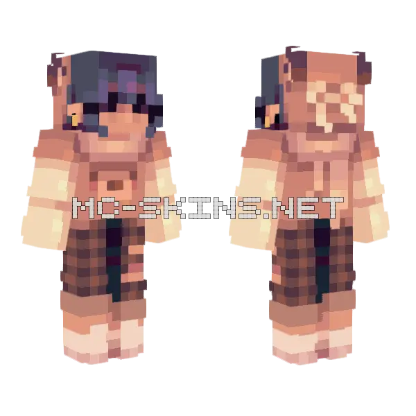 Cuddles Minecraft skin, front and back
