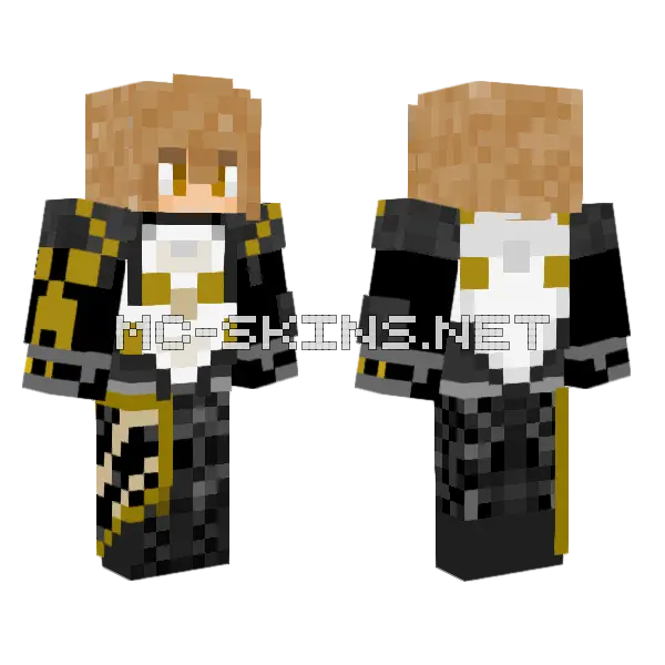 Cuirass of the Falling Star Minecraft skin, front and back