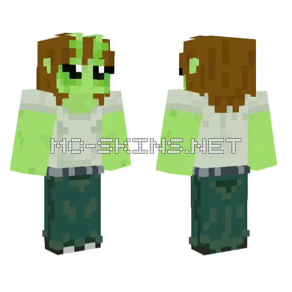 Cure Green Alien Girl, front and back