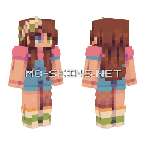 Curious SF Minecraft skin, front and back