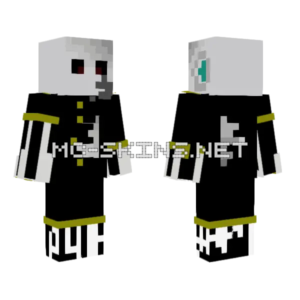 Cursed Captain Fixed Minecraft skin, front and back