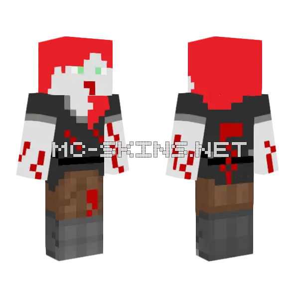 Cursed Melody Minecraft skin, front and back