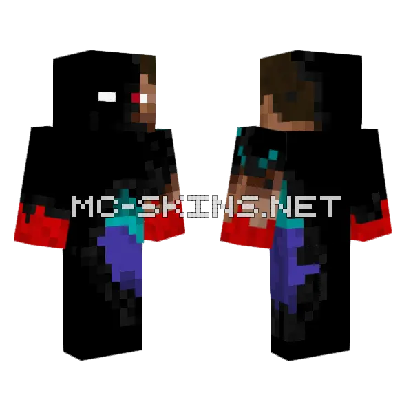 Cursed Player Minecraft skin, front and back