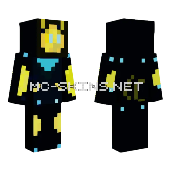 Custom Iron Man Minecraft skin, front and back