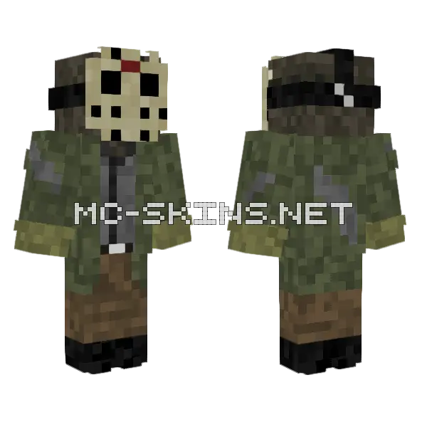 Custom Jason Voorhees Minecraft skin, front and back