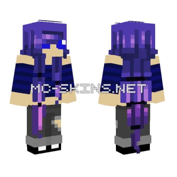 Custom Made Hair Fixed Minecraft skin, front and back
