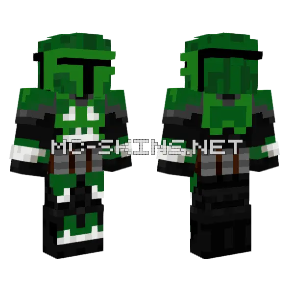Custom Mandalorian Minecraft skin, front and back